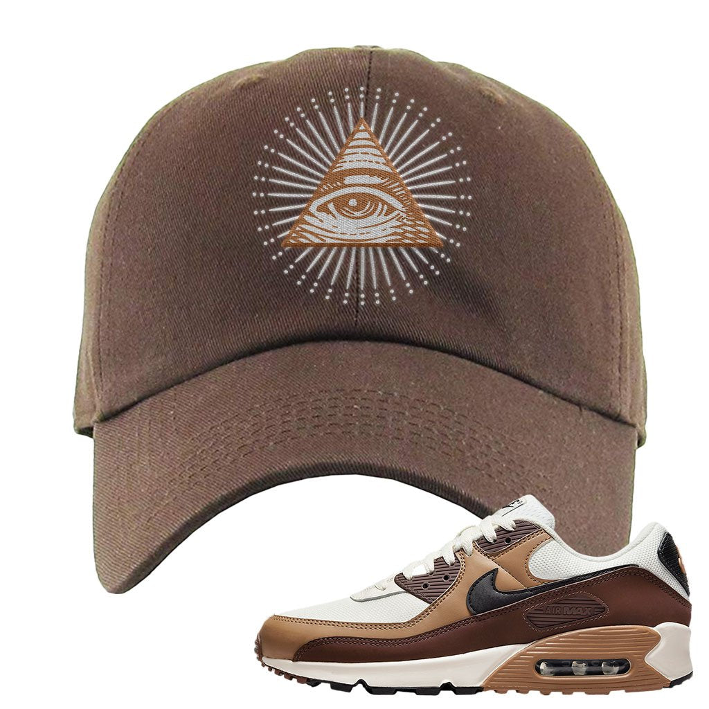 Air Max 90 Dark Driftwood Dad Hat | All Seeing Eye, Brown