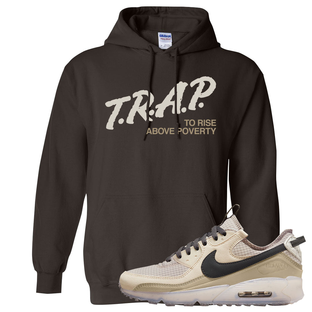 Terrascape Rattan 90s Hoodie | Trap To Rise Above Poverty, Dark Chocolate