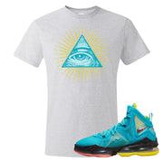 South Beach Christmas Bron 19s T Shirt | All Seeing Eye, Ash