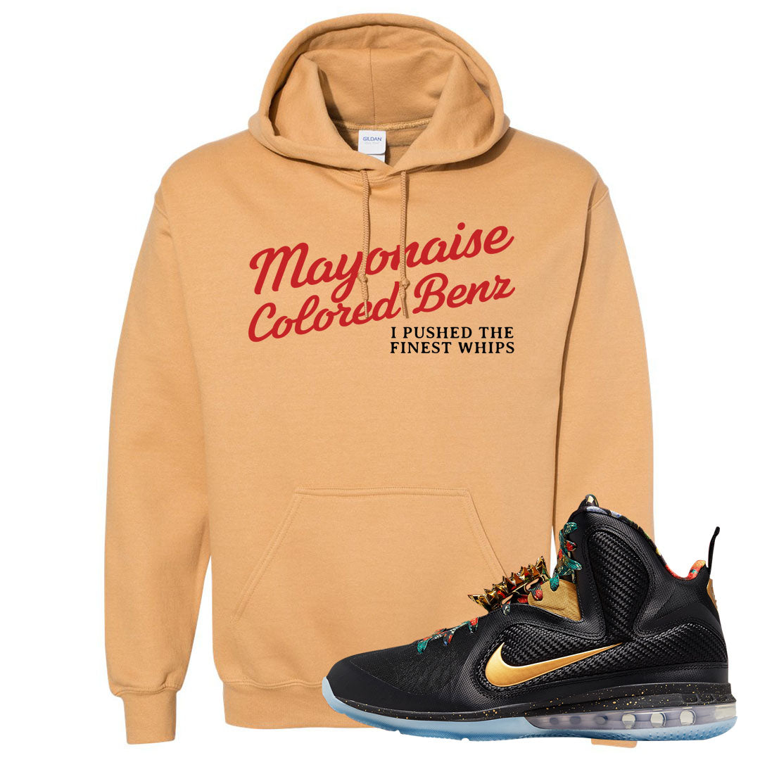 Throne Watch Bron 9s Hoodie | Mayonaise Colored Benz, Old Gold