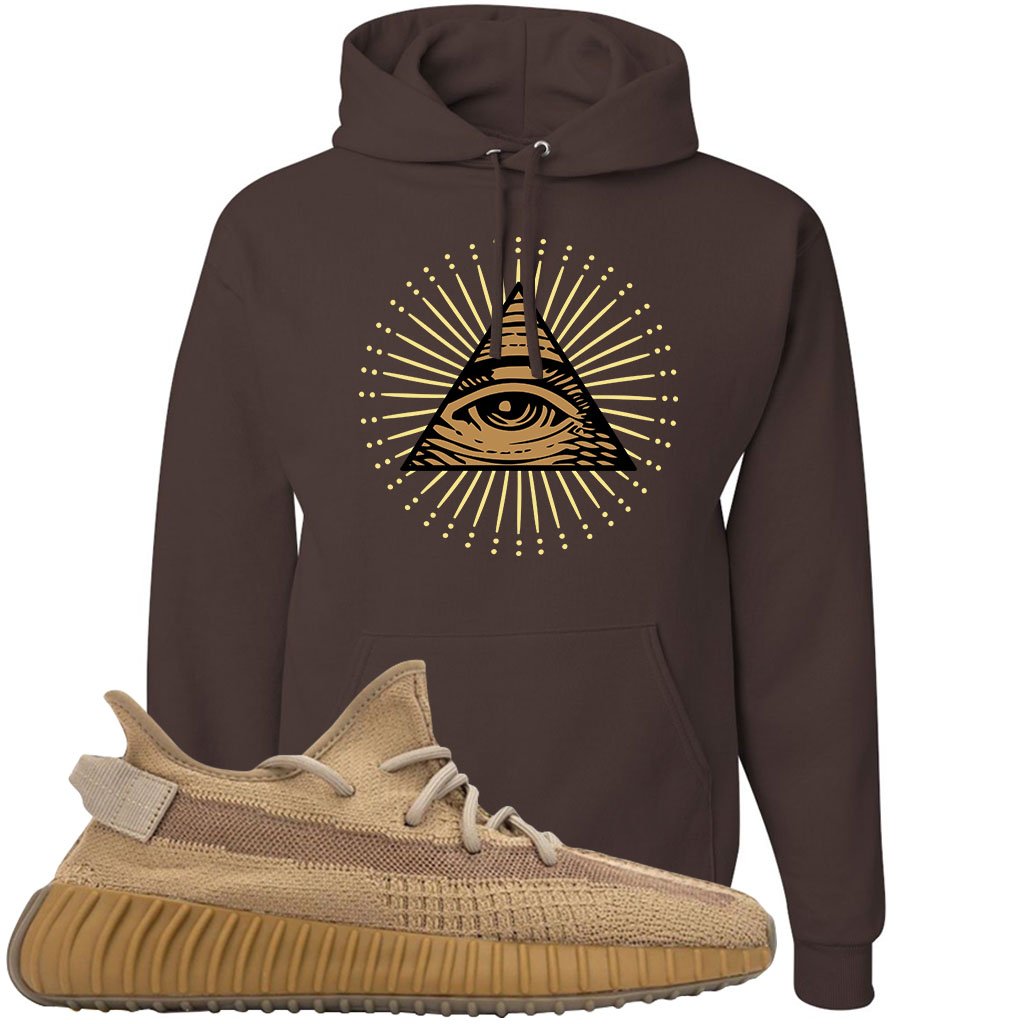 Earth v2 350s Hoodie | All Seeing Eye, Chocolate