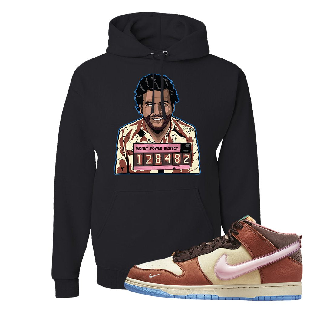 Chocolate Milk Mid Dunks Hoodie | Escobar Illustration, Black