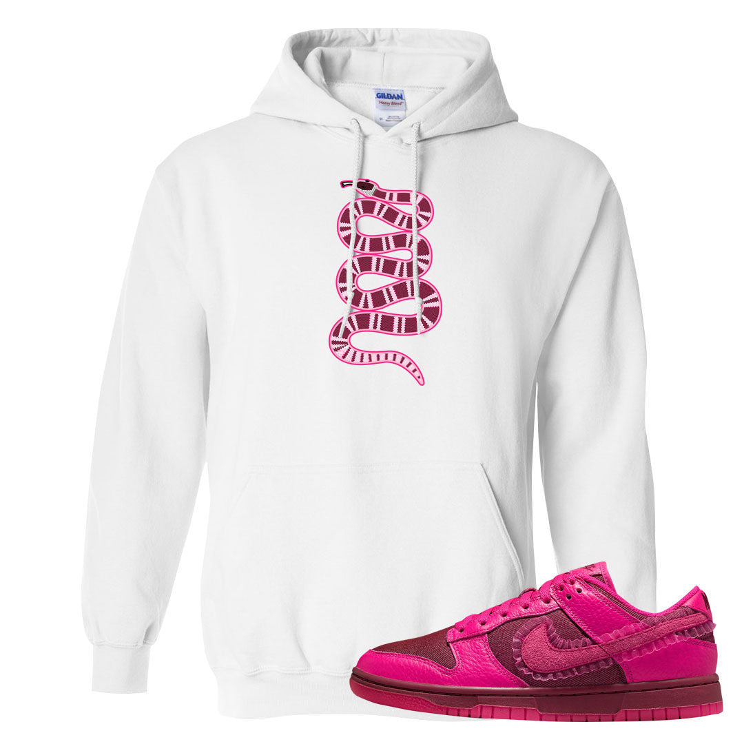 2022 Valentine's Day Low Dunks Hoodie | Coiled Snake, White