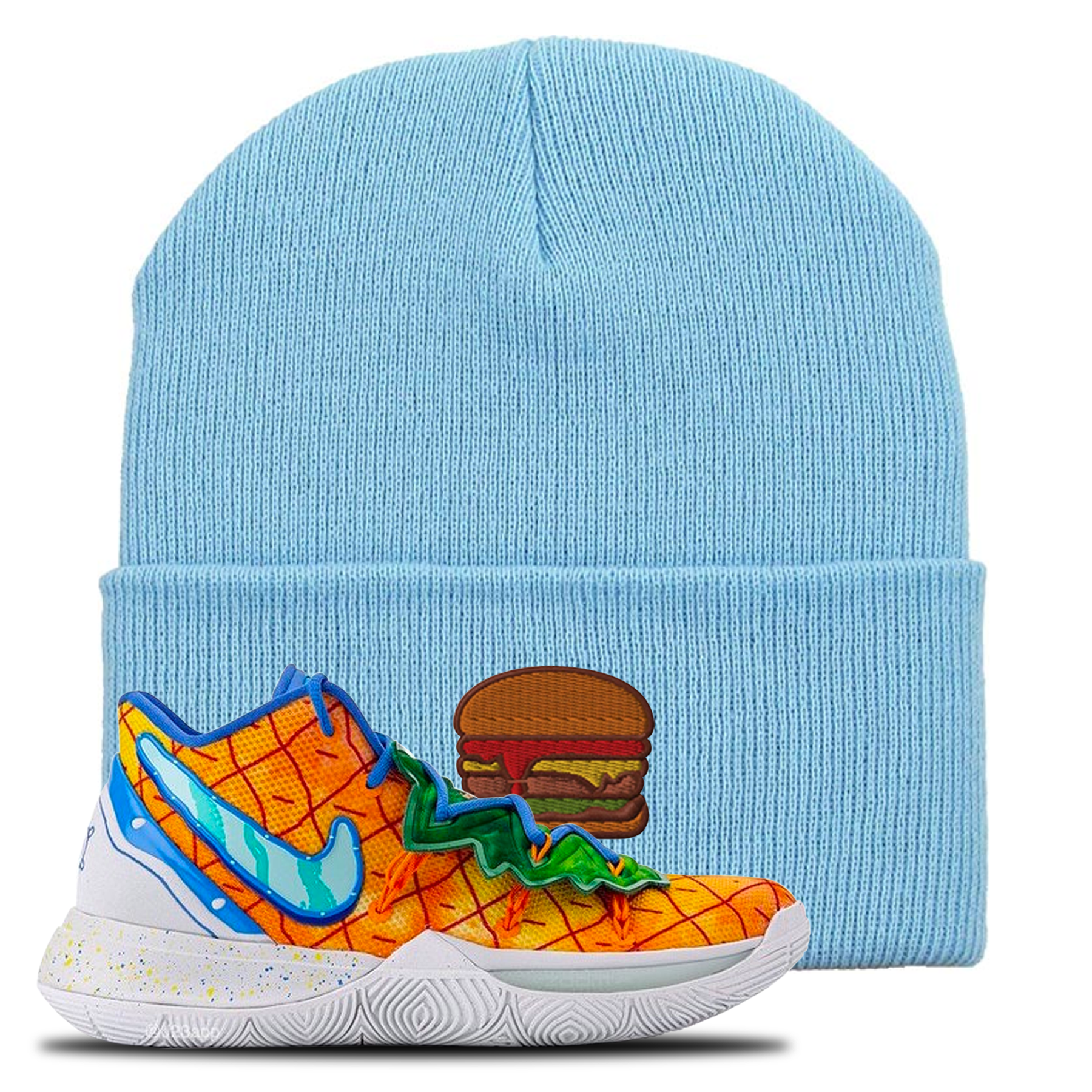 Kyrie 5 Pineapple House Burger Sky Blue Sneaker Hook Up Beanie