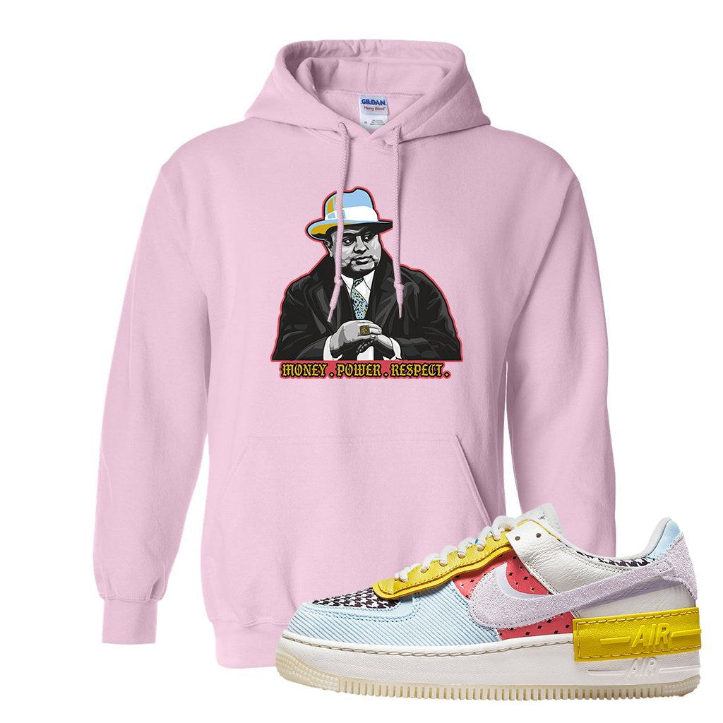 Air Force 1 Shadow Multi-Color Hoodie | Capone Illustration, Light Pink