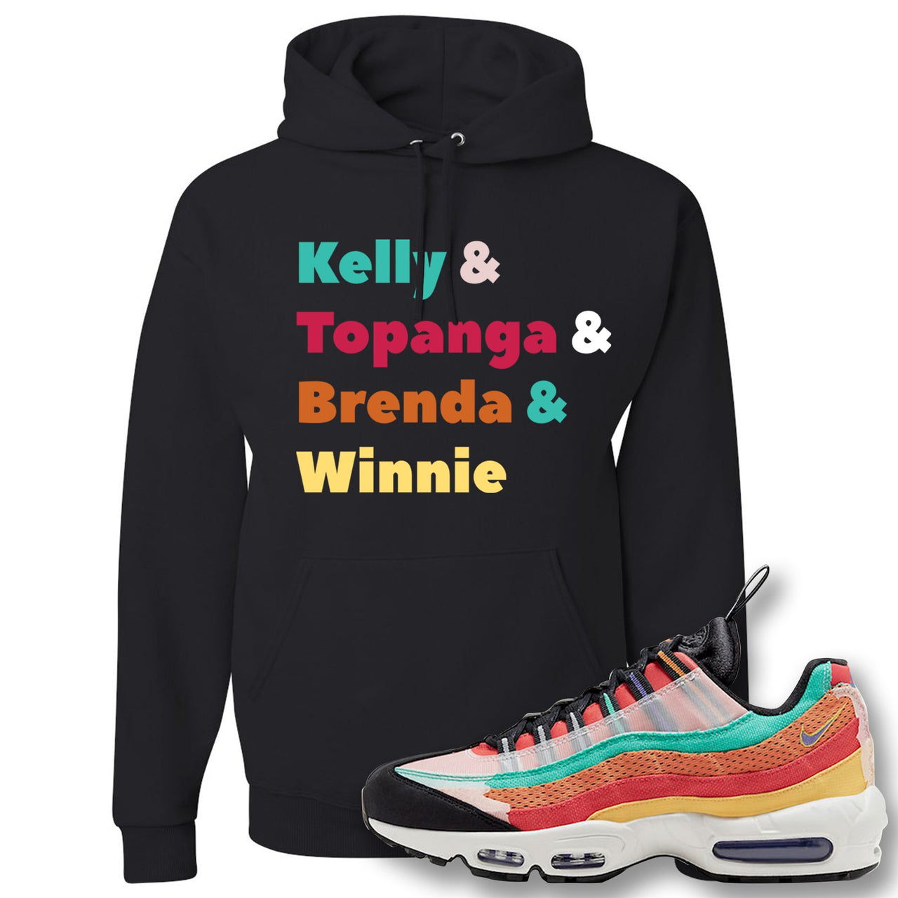 Air Max 95 Black History Month Sneaker Black Pullover Hoodie | Hoodie to match Nike Air Max 95 Black History Month Shoes | Kelly And Gang