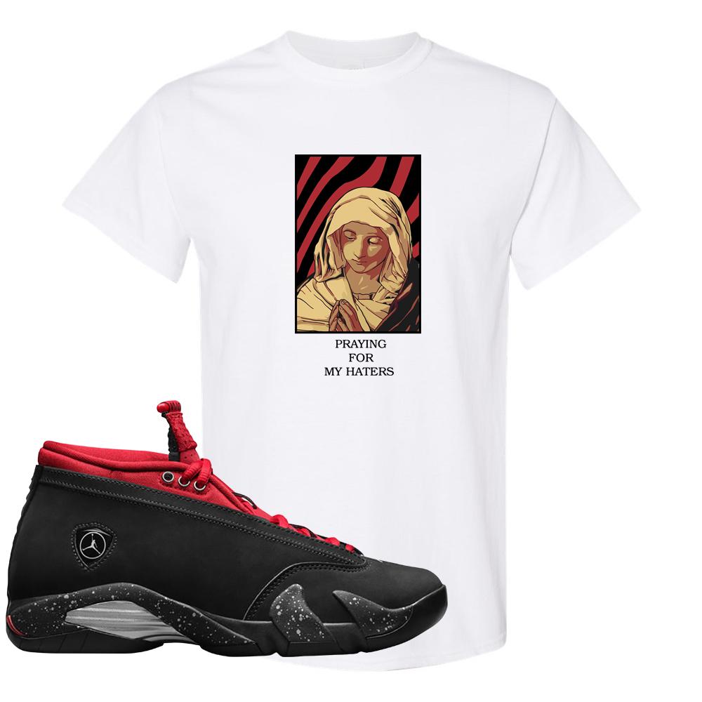 Red Lipstick Low 14s T Shirt | God Told Me, White