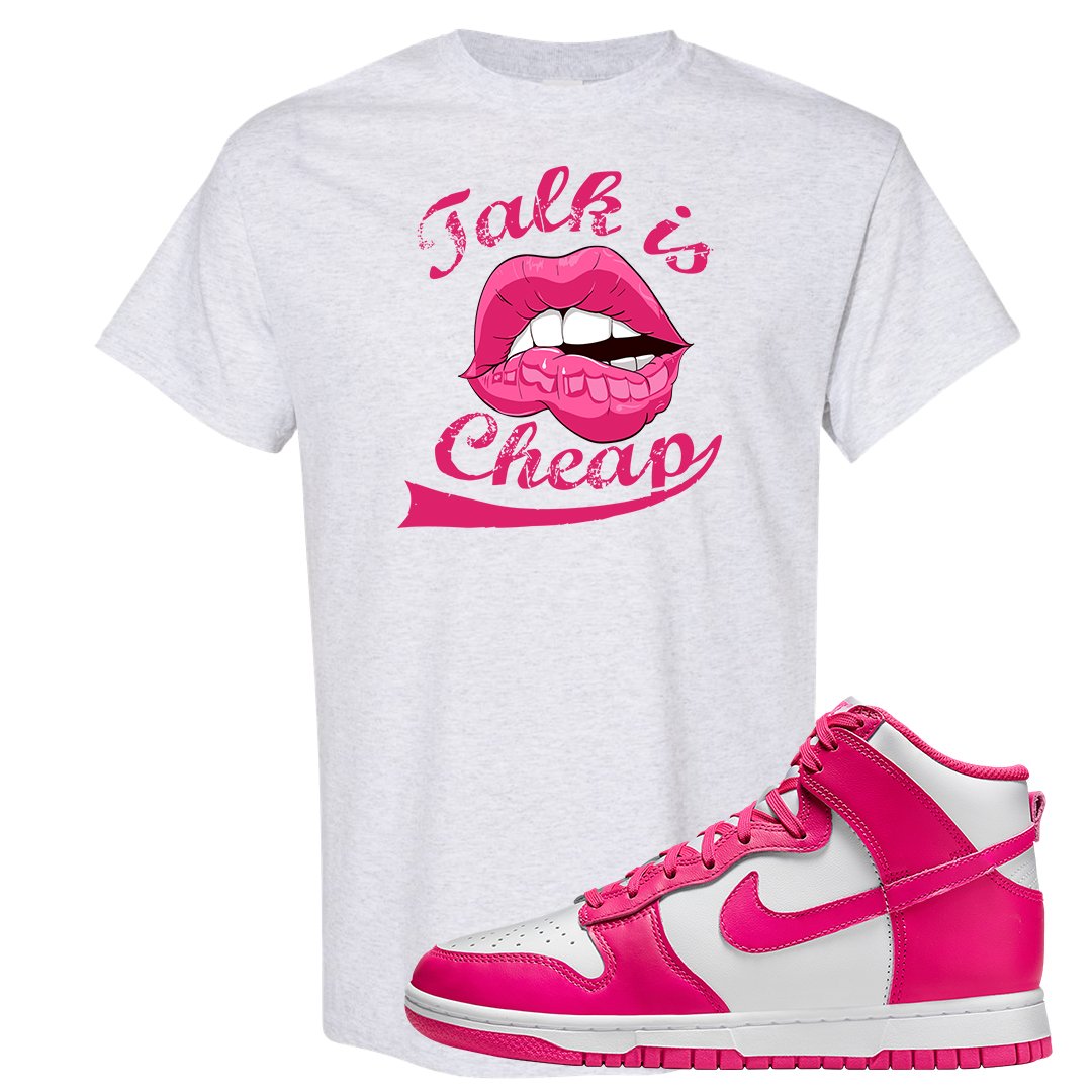 Pink Prime High Dunks T Shirt | Talk Lips, Ash