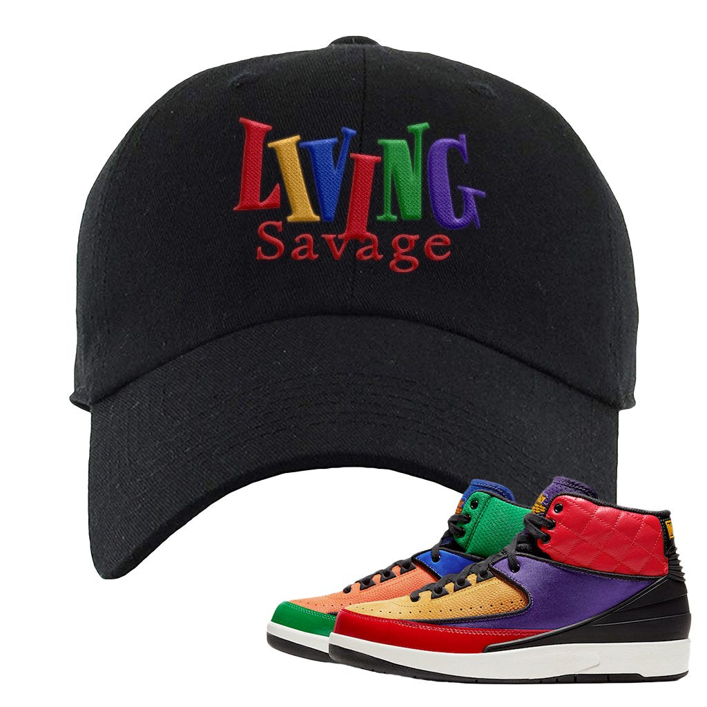 WMNS Multicolor Sneaker Black Dad Hat | Hat to match Nike 2 WMNS Multicolor Shoes | Living Savage