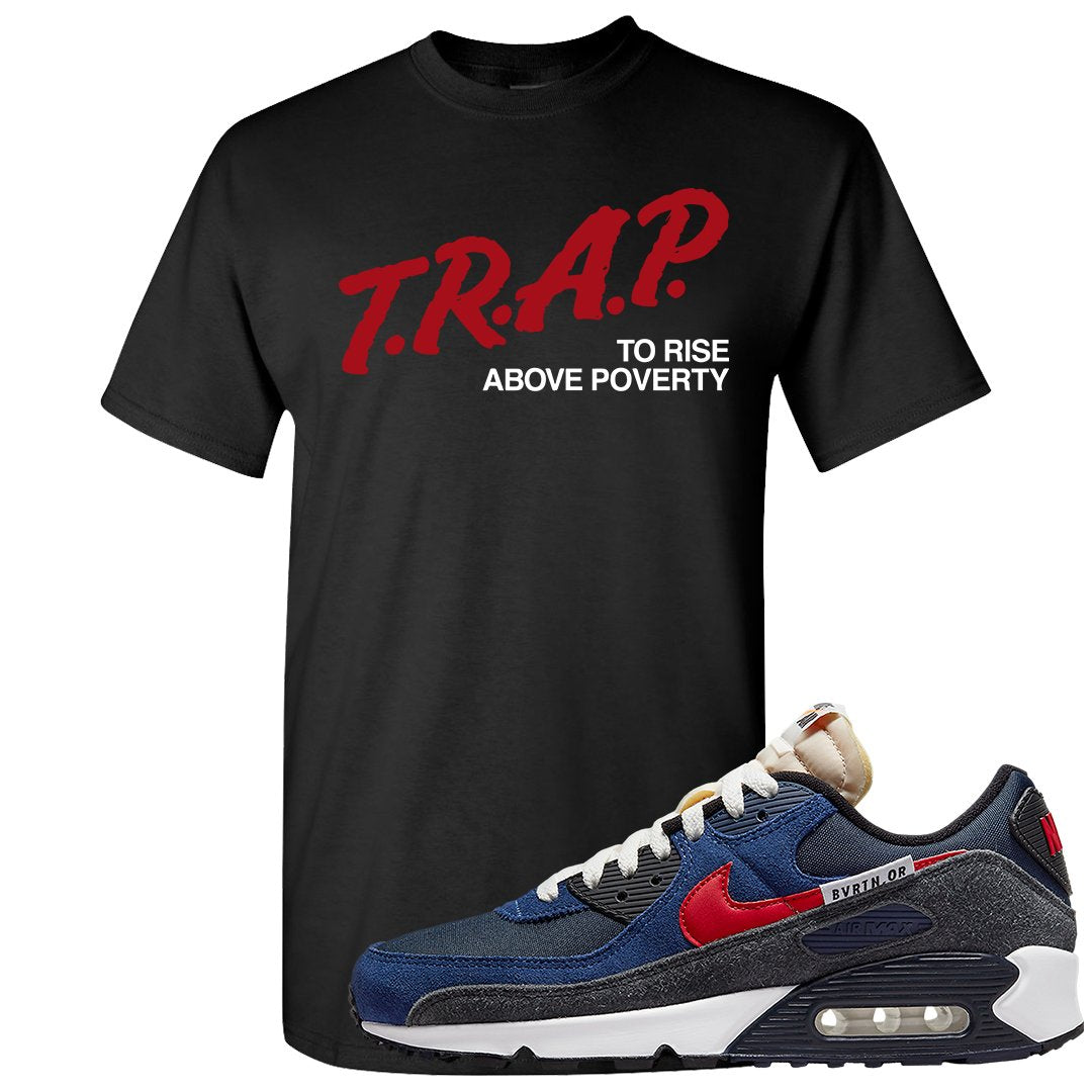 AMRC 90s T Shirt | Trap To Rise Above Poverty, Black