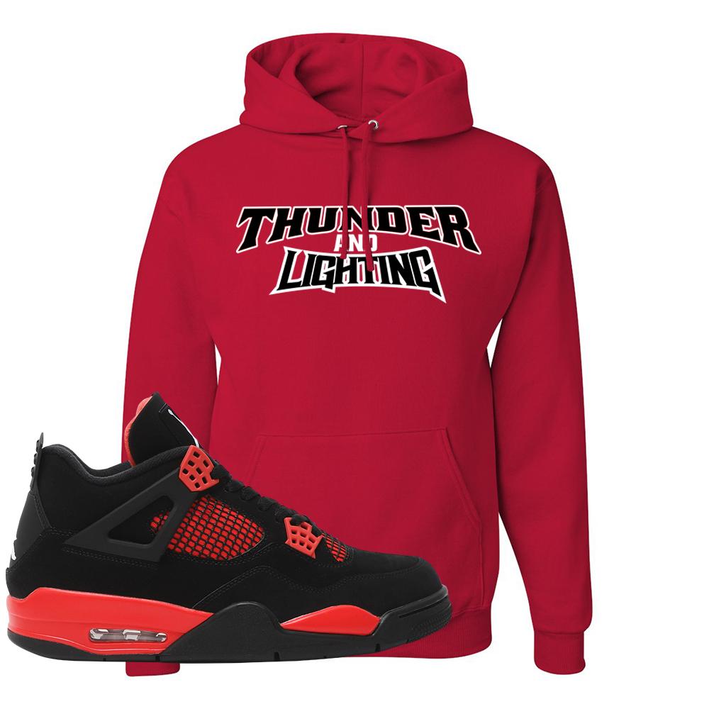 Red Thunder 4s Hoodie | Thunder And Lightning, Red