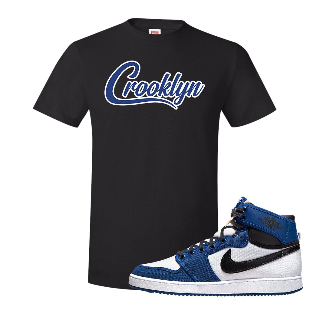 KO Storm Blue 1s T Shirt | Crooklyn, Black