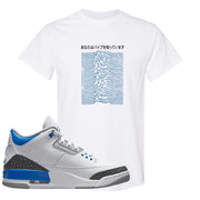 Racer Blue 3s T Shirt | Vibes Japan, White