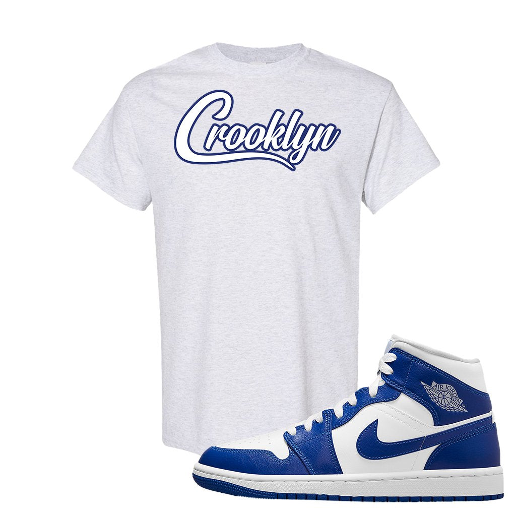 Air Jordan 1 Mid Kentucky Blue T Shirt | Crooklyn, Ash