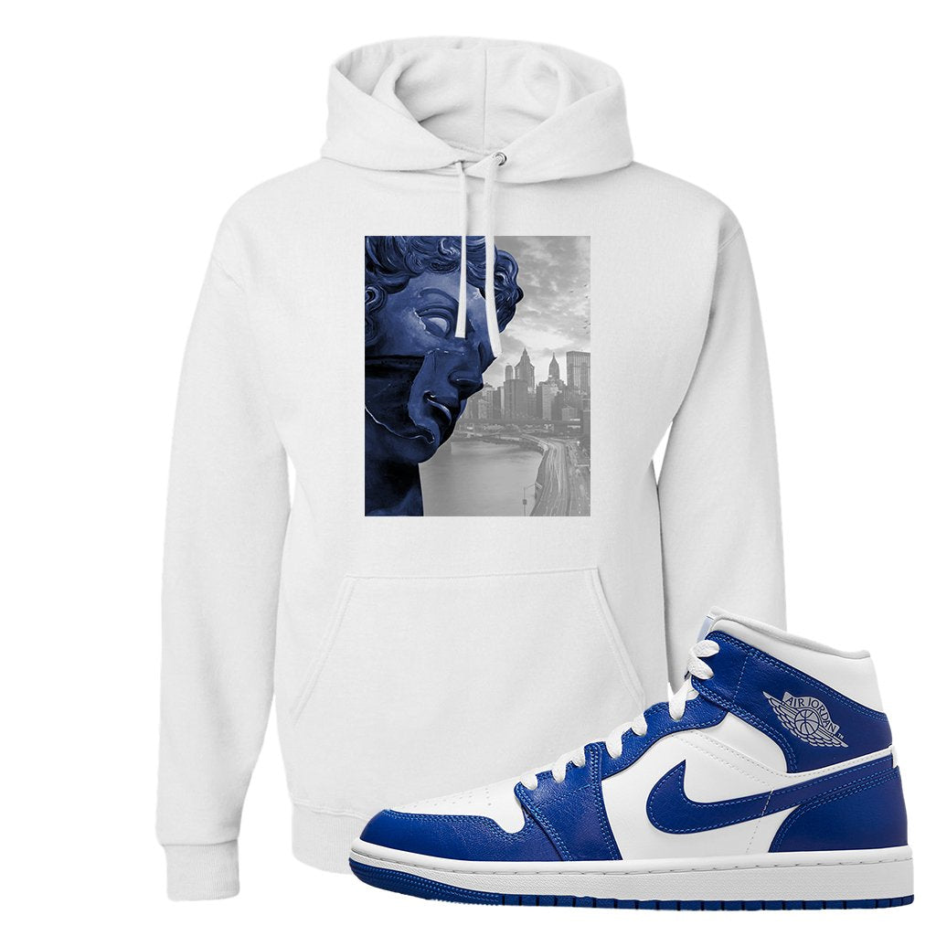 Air Jordan 1 Mid Kentucky Blue Hoodie | Miguel, White