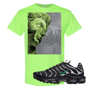 Neon Green Black Grey Pluses T Shirt | Miguel, Neon Green