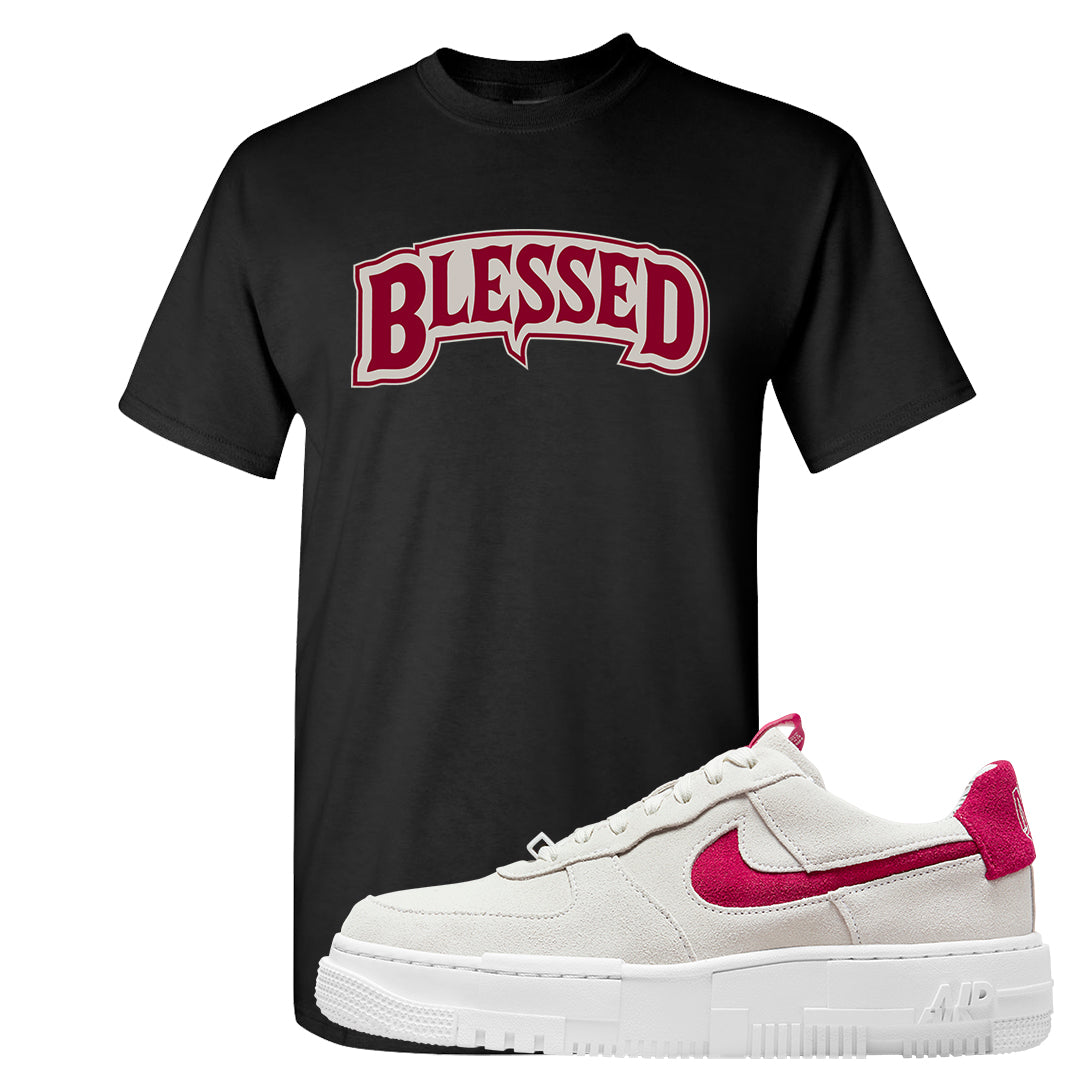 Mystic Hibiscus Pixel AF1s T Shirt | Blessed Arch, Black