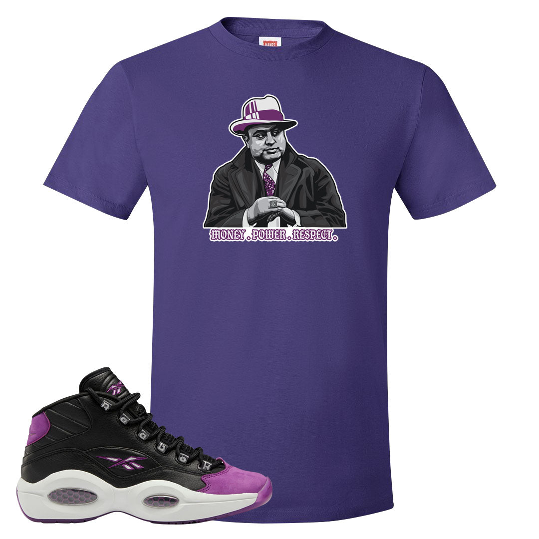 Eggplant Mid Questions T Shirt | Capone Illustration, Purple
