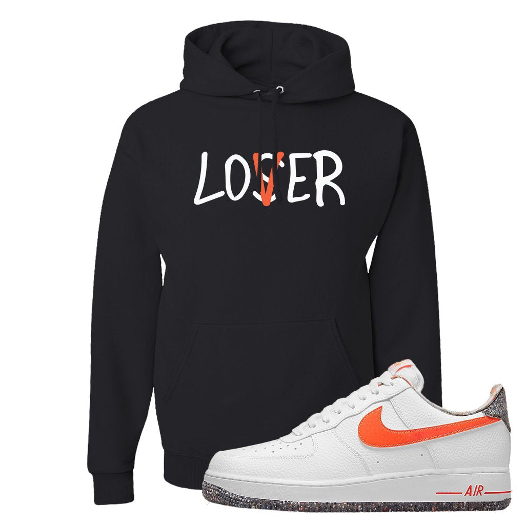 Air Force 1 Low Crimson Grind Rubber Hoodie | Lover, Black