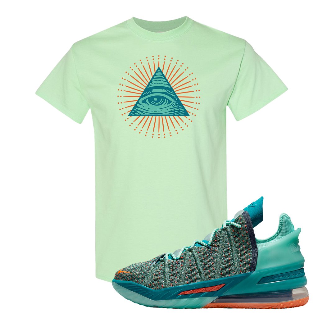 Lebron 18 We Are Family T Shirt | All Seeing Eye, Mint
