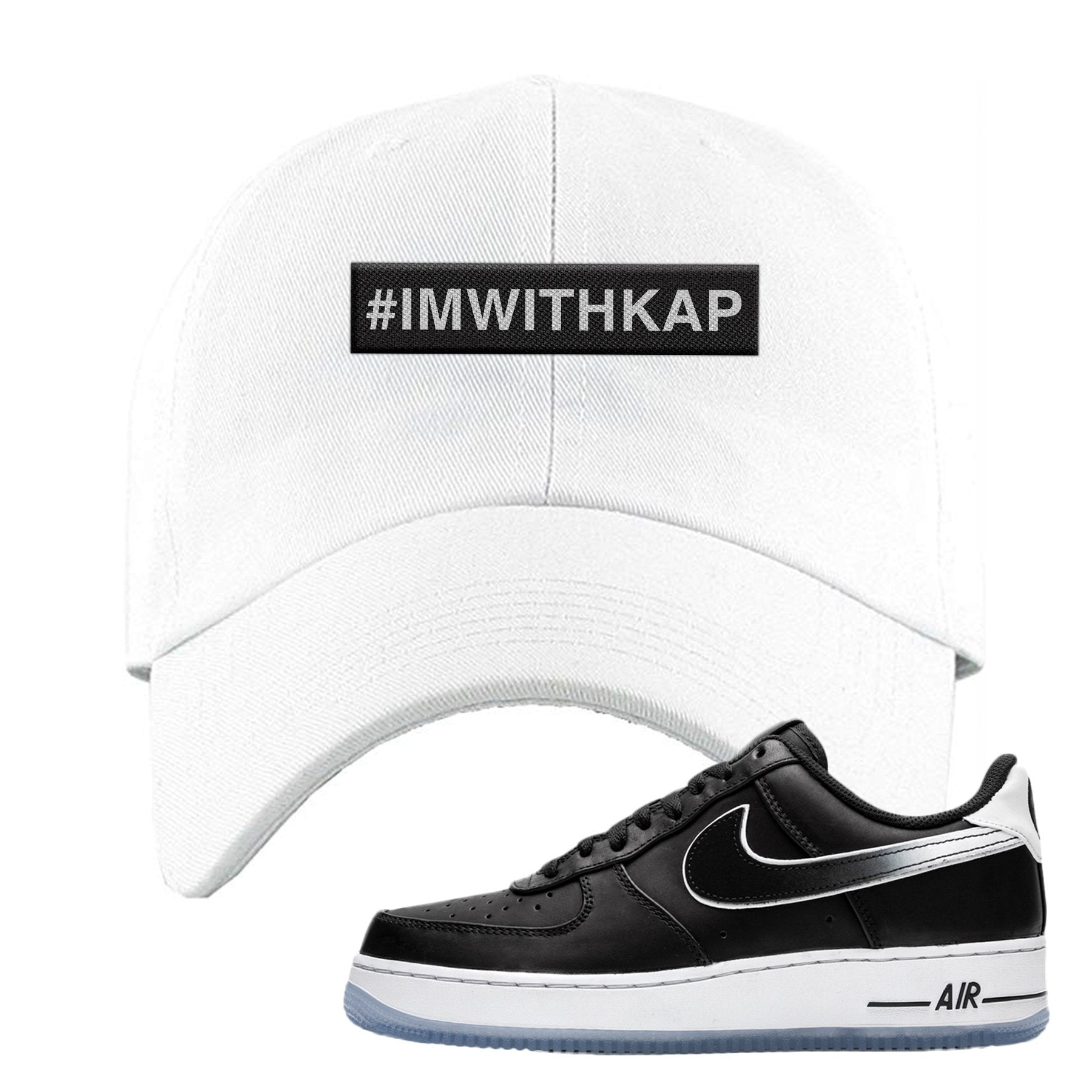 Colin Kaepernick X Air Force 1 Low I'm With Kap White Sneaker Hook Up Dad Hat