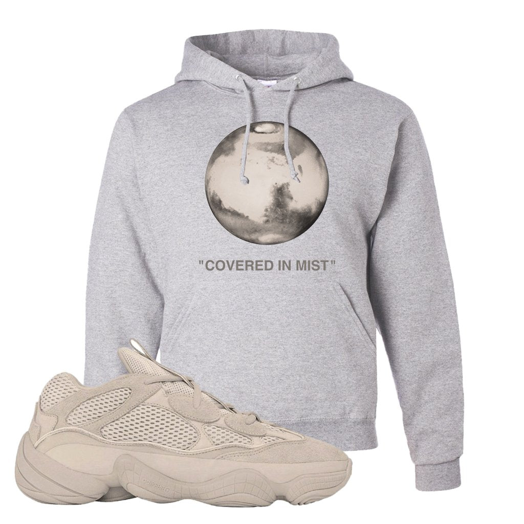 Yeezy 500 Taupe Light Hoodie | Covered In Mist, Ash