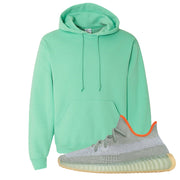 Yeezy 350 V2 Desert Sage Sneaker Pullover Hoodie | Blank | Cool Mint