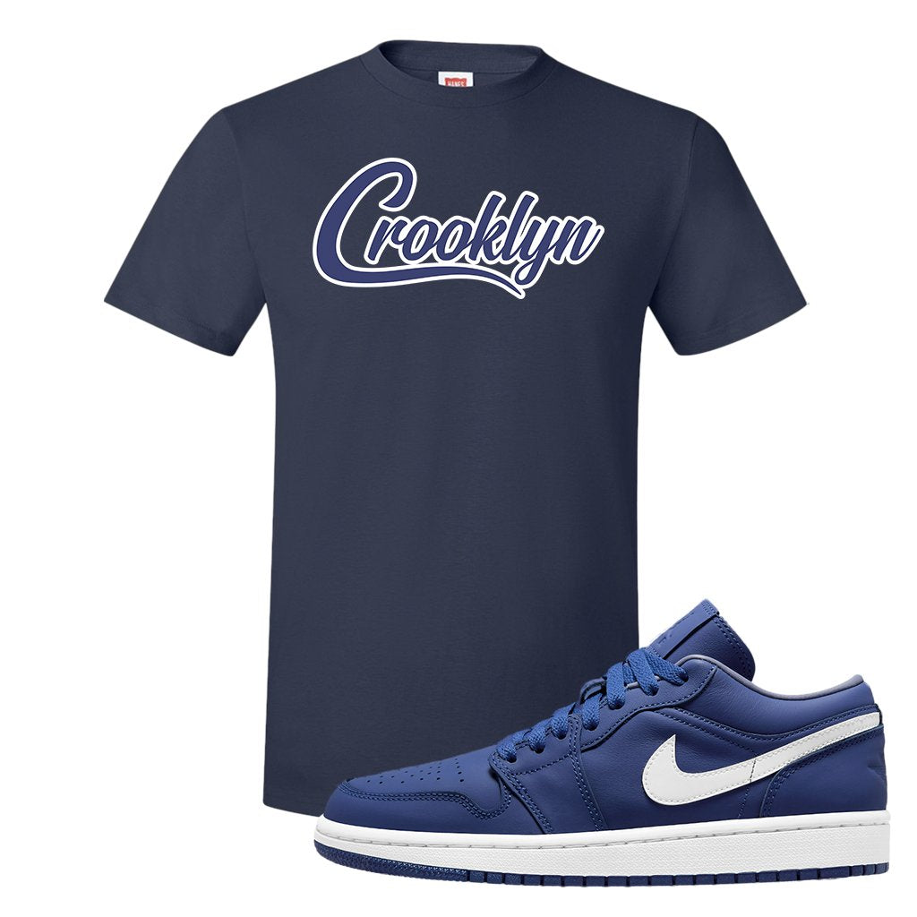 WMNS Dusty Blue Low 1s T Shirt | Crooklyn, Navy