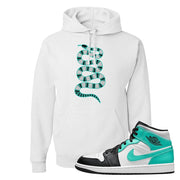 Air Jordan 1 Mid Tropical Twist Hoodie | Coiled Snake, White