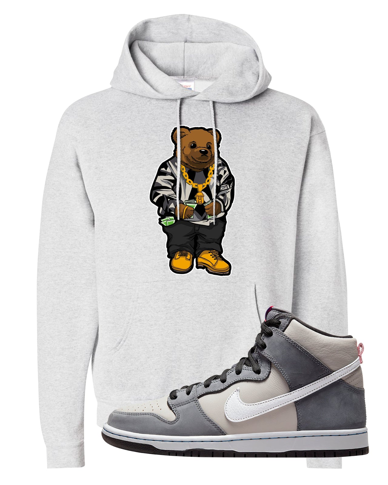 Medium Grey High Dunks Hoodie | Sweater Bear, Ash