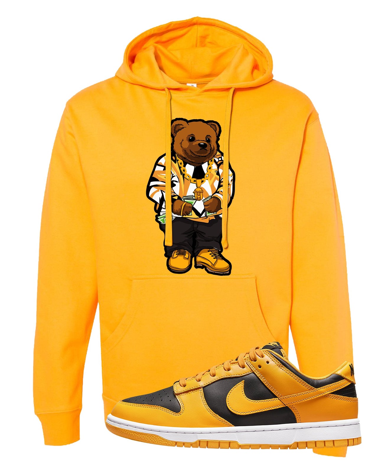 Goldenrod Low Dunks Hoodie | Sweater Bear, Gold