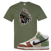Toasty High Dunks T Shirt | Indian Chief, Military Green