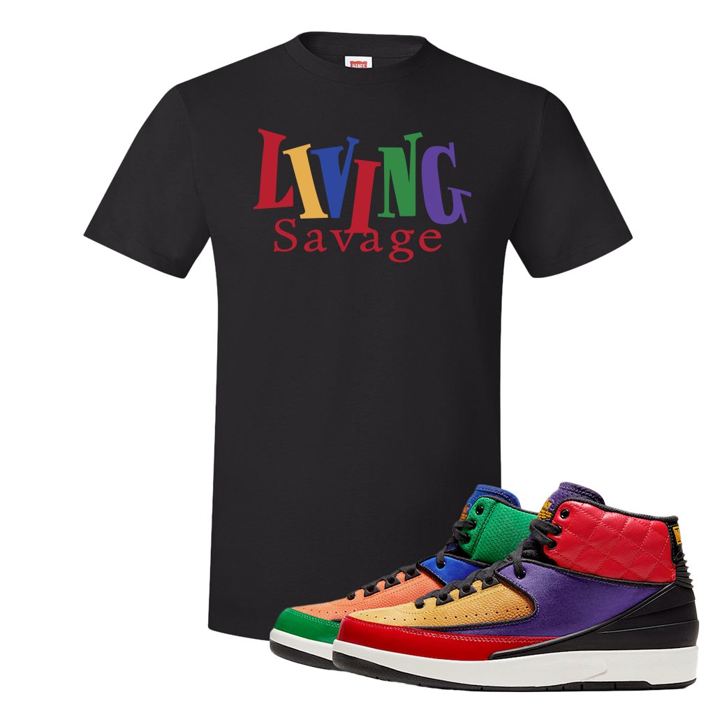 WMNS Multicolor Sneaker Black T Shirt | Tees to match Nike 2 WMNS Multicolor Shoes | Living Savage
