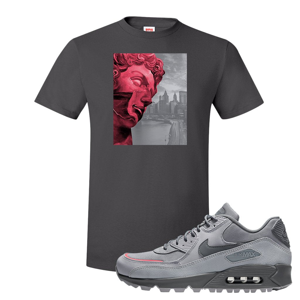 Wolf Grey Surplus 90s T Shirt | Miguel, Smoke Grey