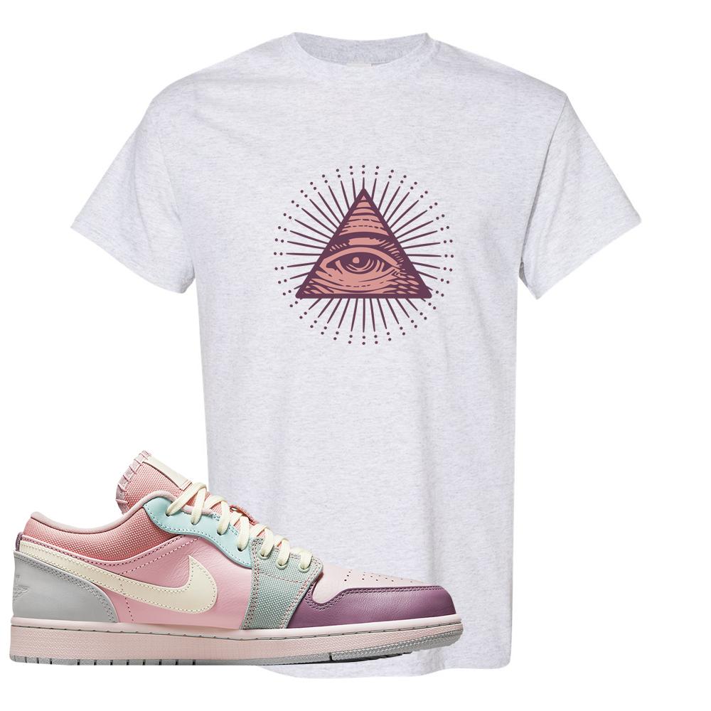 Air Jordan 1 Low Pastel T Shirt | All Seeing Eye, Ash