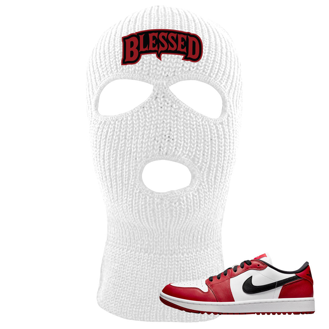 Chicago Golf Low 1s Ski Mask | Blessed Arch, White