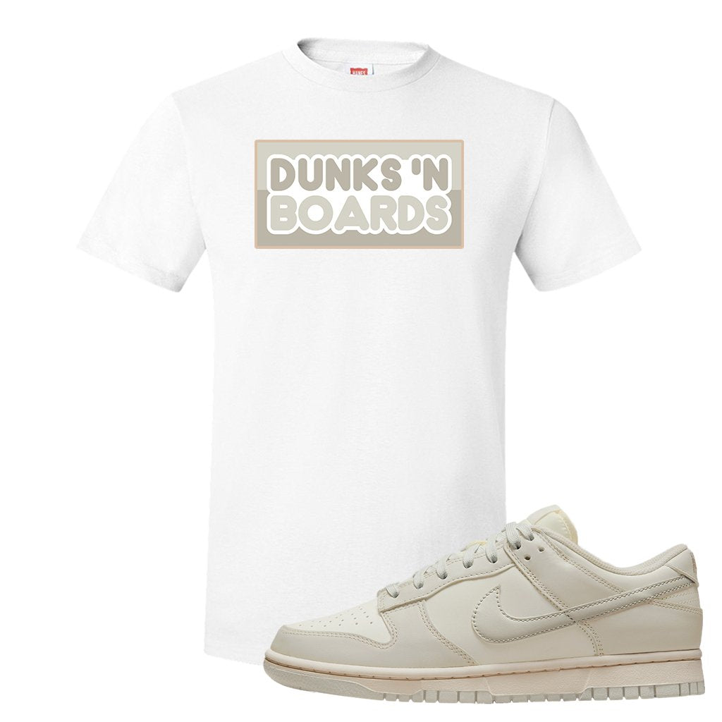 SB Dunk Low Light Bone T Shirt | Dunks N Boards, White