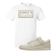 SB Dunk Low Light Bone T Shirt | Dunks N Boards, White