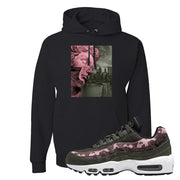 Olive Pink Camo 95s Hoodie | Miguel, Black