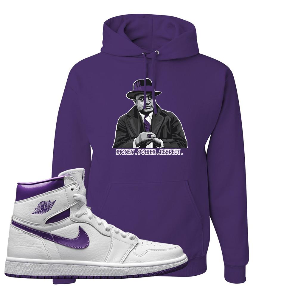 Air Jordan 1 Metallic Purple Hoodie | Capone Illustration, Deep Purple