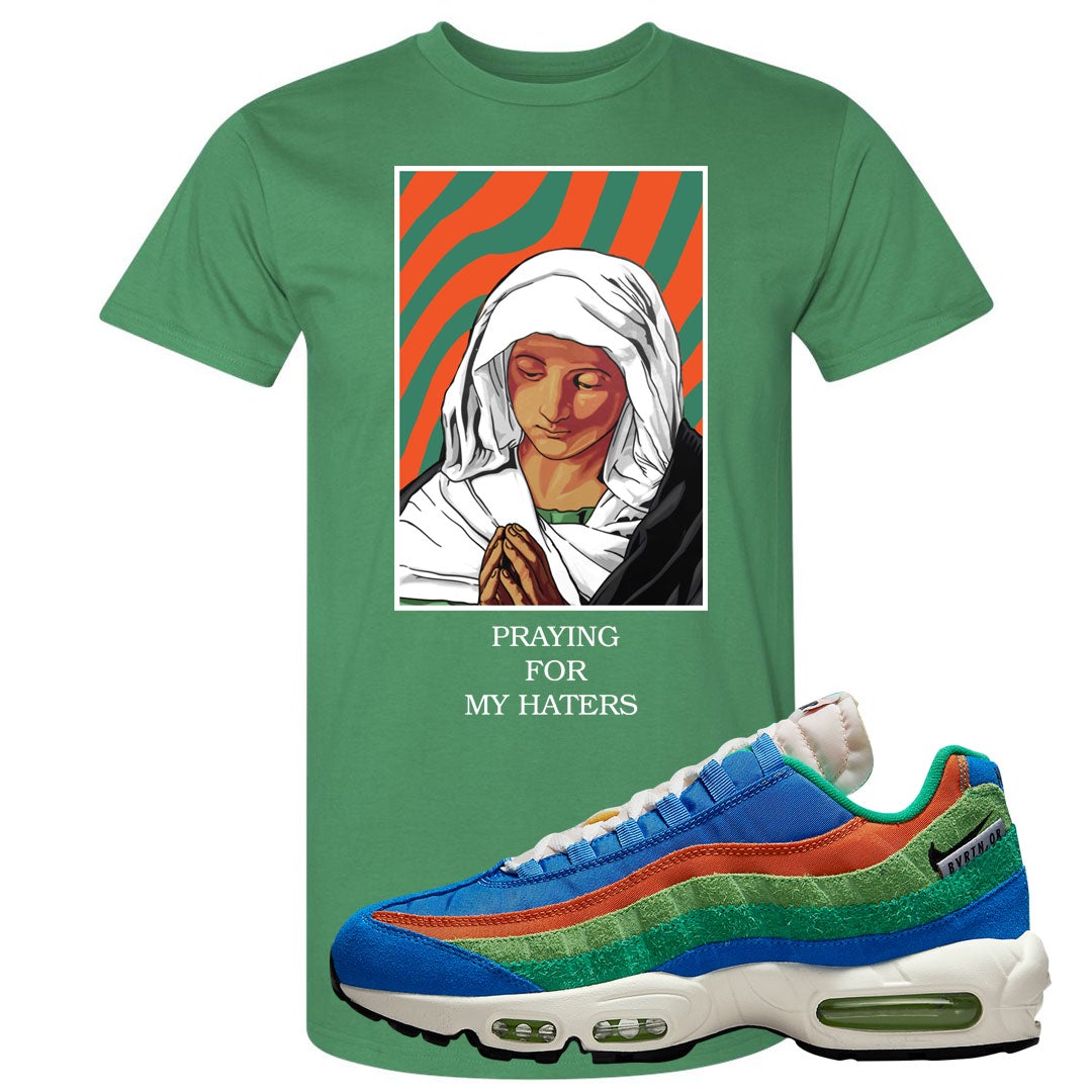 Light Blue Green AMRC 95s T Shirt | God Told Me, Kelly Green