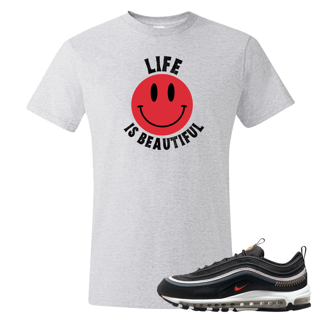 Alter and Reveal 97s T Shirt | Smile Life Is Beautiful, Ash