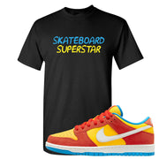 Habanero Red Gold Blue Low Dunks T Shirt | Skateboard Superstar, Black