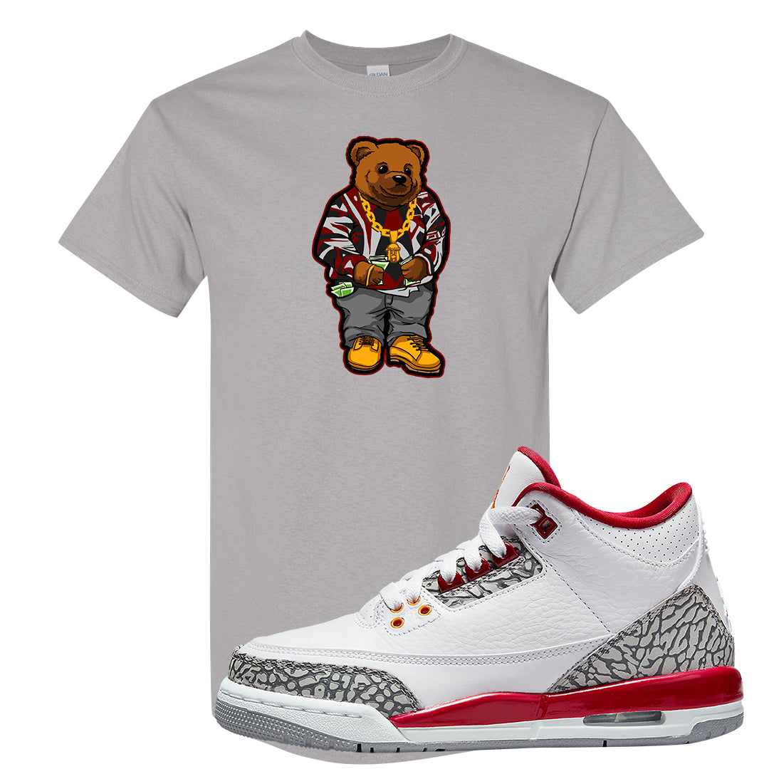 Cardinal Red 3s T Shirt | Sweater Bear, Gravel