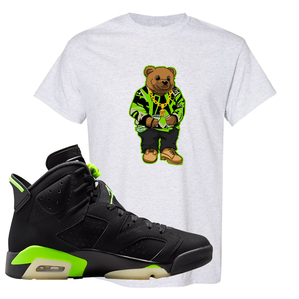 Electric Green 6s T Shirt | Sweater Bear, Ash