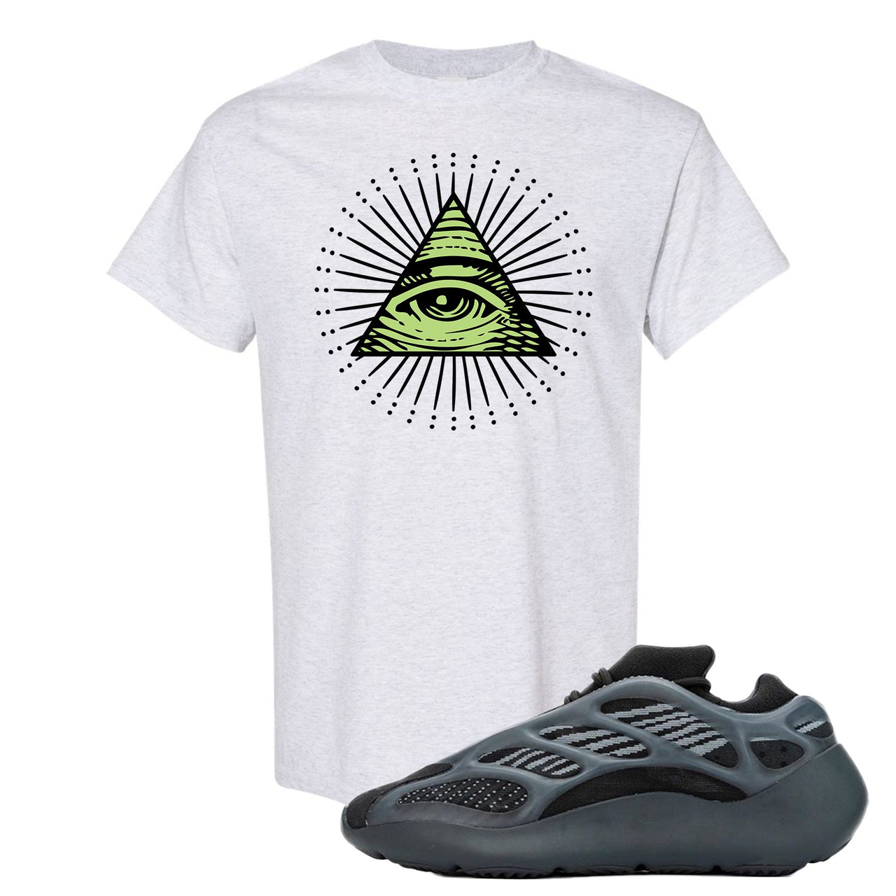 Alvah v3 700s T Shirt | All Seeing Eye, Ash