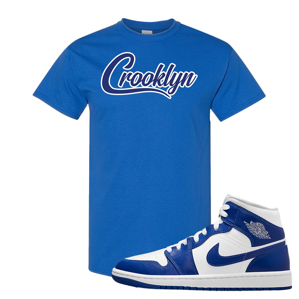 Air Jordan 1 Mid Kentucky Blue T Shirt | Crooklyn, Royal