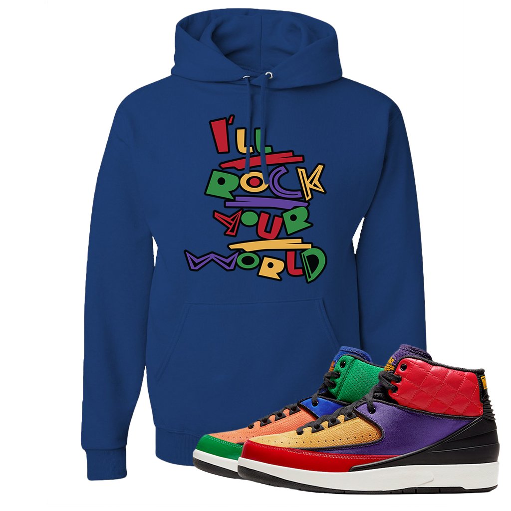 WMNS Multicolor Sneaker Royal Blue Pullover Hoodie | Hoodie to match Nike 2 WMNS Multicolor Shoes | I'll Rock Your World