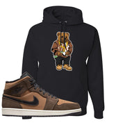 Earthy Brown Mid 1s Hoodie | Sweater Bear, Black