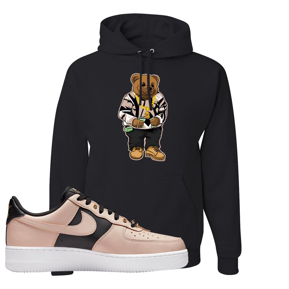 Air Force 1 Low Bling Tan Leather Hoodie | Sweater Bear, Black